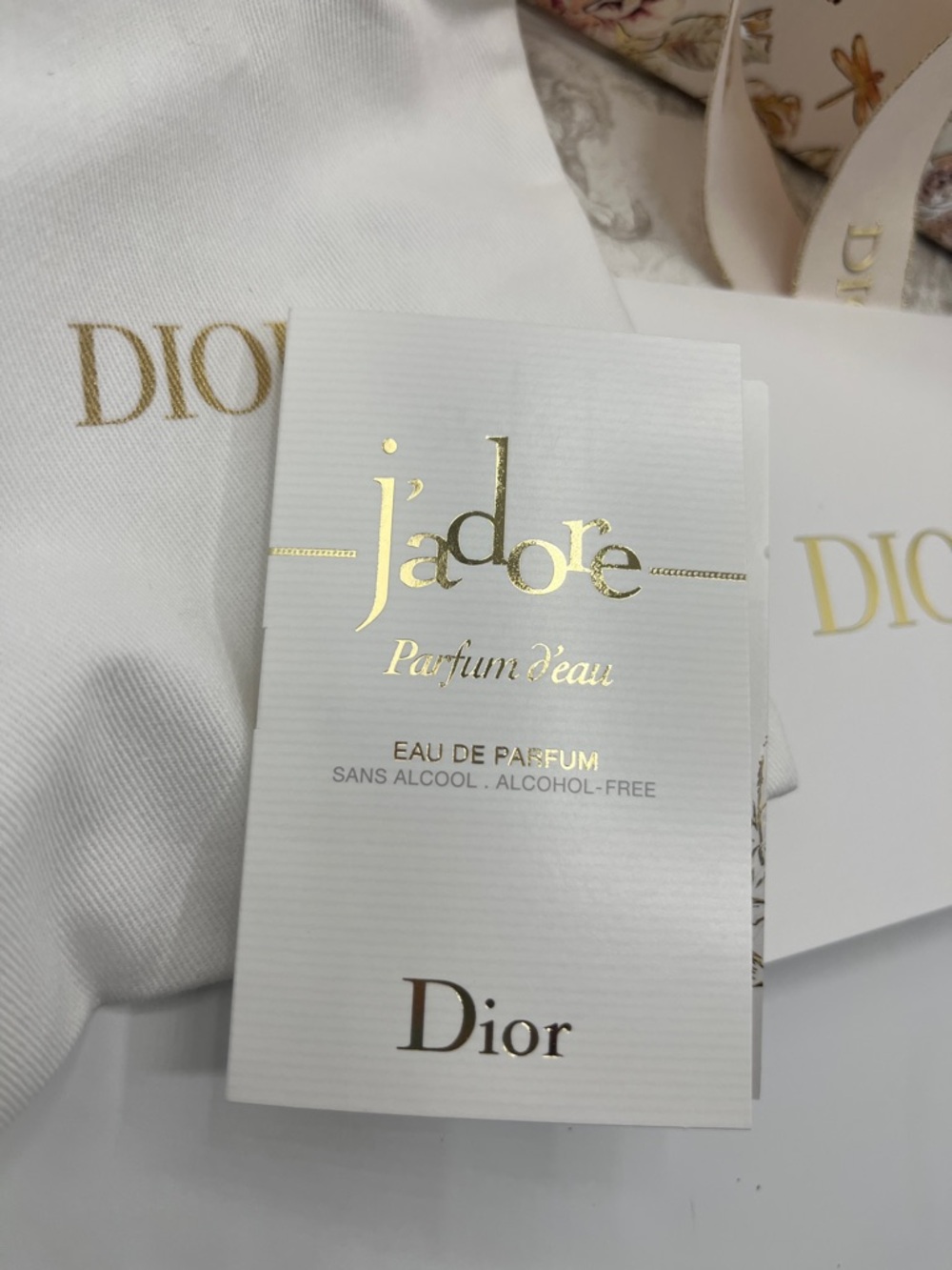 Dior Floral gift bag Pouch and Jadore Parfum spray Sample - Picture 3 of 5